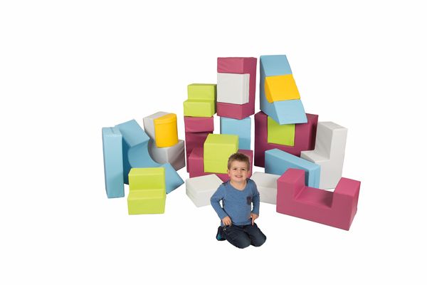 BÄNFER Bausteinsatz MAXI mit Kunstlederbezug, 21 Teile BÄNFER Bausteinsatz MAXI mit Kunstlederbezug, 21 Teile