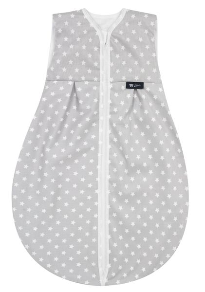 Baby sleeping sack, Sternenmuster, Schlafsack, Grau-Weiß, Reißverschlussverschluss