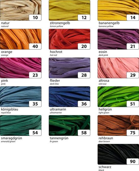 FOLIA Bastelbast, 50 g Bund in einer Farbe (wählbar) FOLIA Bastelbast, 50 g Bund in einer Farbe (wählbar)