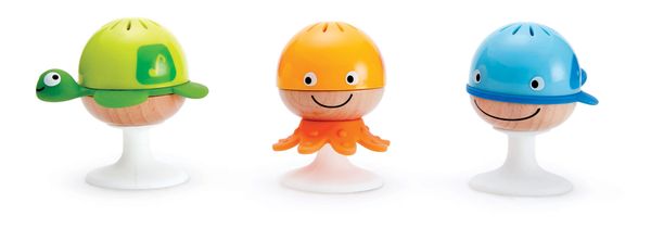 HAPE Saugnapf Rasselset, 3 Rasseln, ab 0  Monate HAPE Saugnapf Rasselset, 3 Rasseln, ab 0  Monate