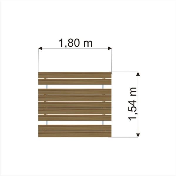 Holzbank, Sitzbank, Gartenbank, Holzlatten, Maße 1,80 m x 1,54 m