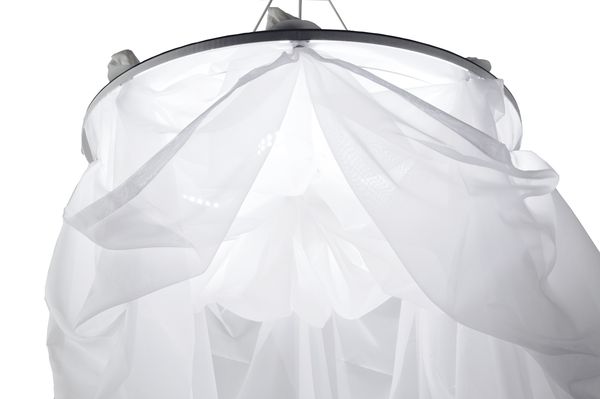 hanging, light fixture, white fabric, photography softbox, ceiling hanger