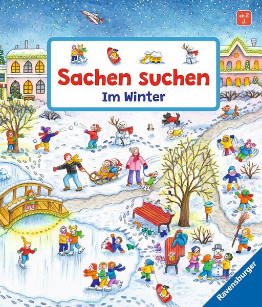Winter, Sachen suchen, Kinderbuch, Eissport, Schneelandschaft