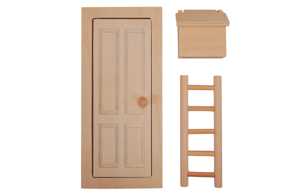 Wichteltür aus Holz, 3 Teile (SONDERANGEBOT)