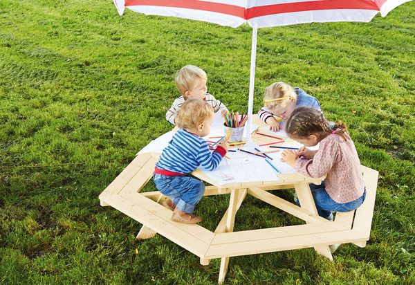 PINOLINO Kindersitzgarnitur Nicki 6-Eck, natur