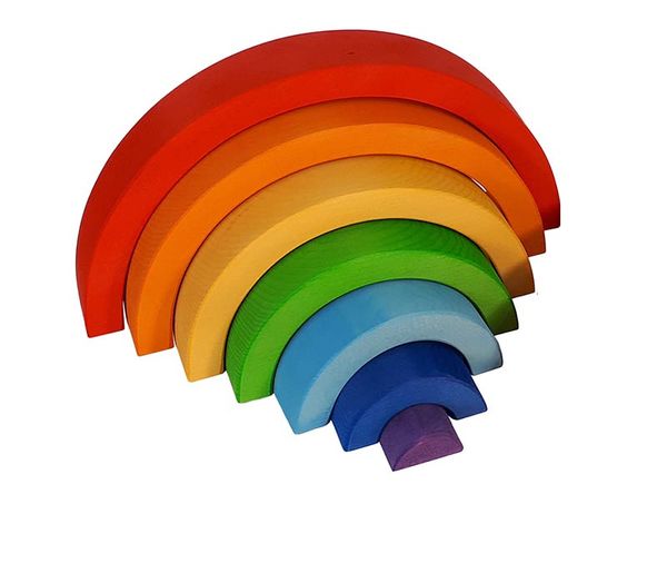 BAUSPIEL Regenbogen Halbkreis, 7 Teile, (L x B x H): 35 x 17,5 x 5 cm, ab 18 Monate BAUSPIEL Regenbogen Halbkreis, 7 Teile, (L x B x H): 35 x 17,5 x 5 cm, ab 18 Monate