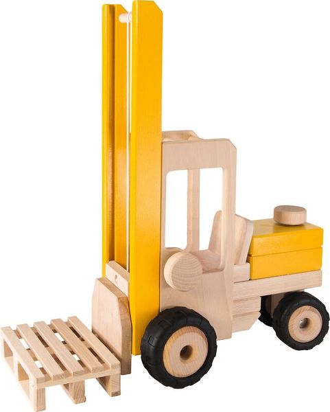 Holzspielzeug, Gabelstapler, Kleines Spielzeug, Holztransport, Palettentransporter