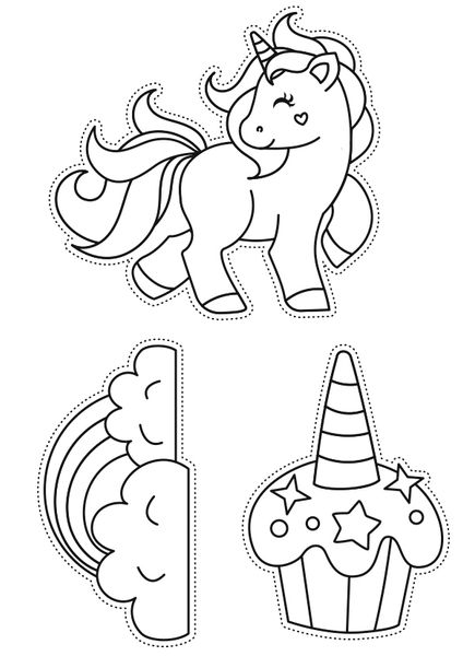 Einhorn, Cupcake, Regenschicht, Wolke, Sternenstern