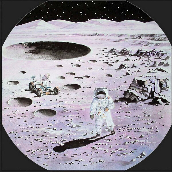 Mondoberfläche, Astronaut, Mondlandung, Luna, Astro-Szene