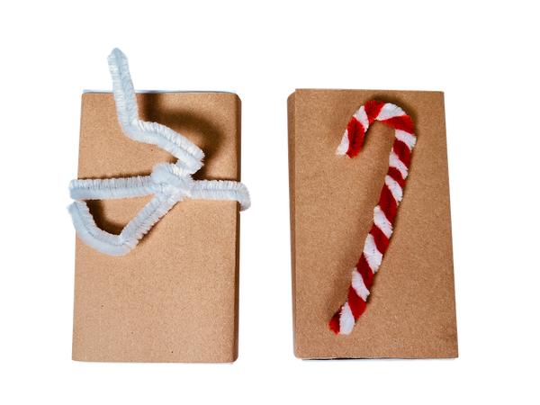 Geschenkverpackung, Jutegarn, Zuckerstange, Kartonverpackung, Verpackungsdekoration