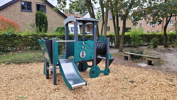 Spielplatz, Kinder, Rutsche, Schlauchrolle, Klettergerüst