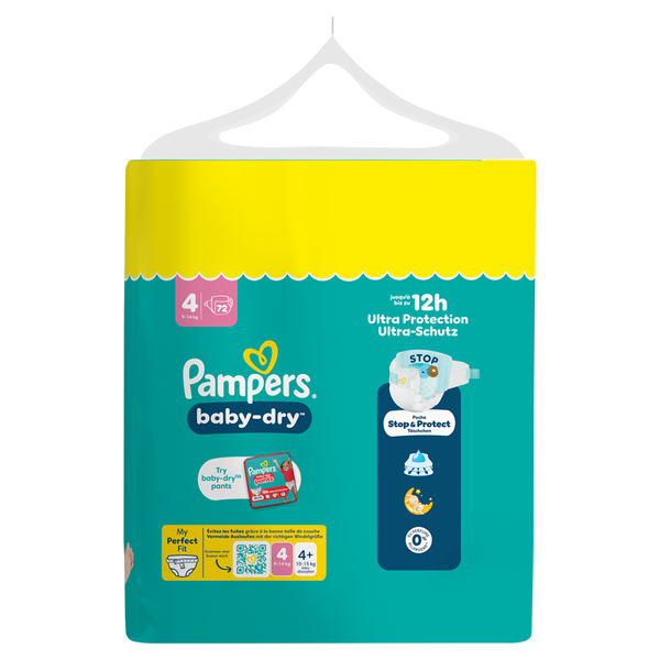 PAMPERS Baby Dry Windeln Größe 4, Maxi 9-14 kg, Packungsgröße wählbar