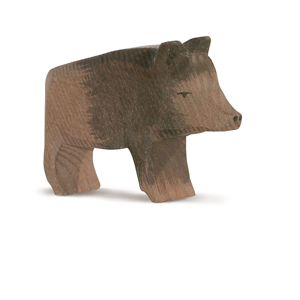 Holzfigur, Tierfigur, Bär, Naturholz, kleine Skulptur
