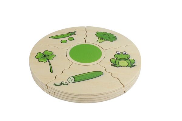 Nawito Puzzle "Farben", 4 Puzzles mit je 5 Teilen, ab 3 Jahre