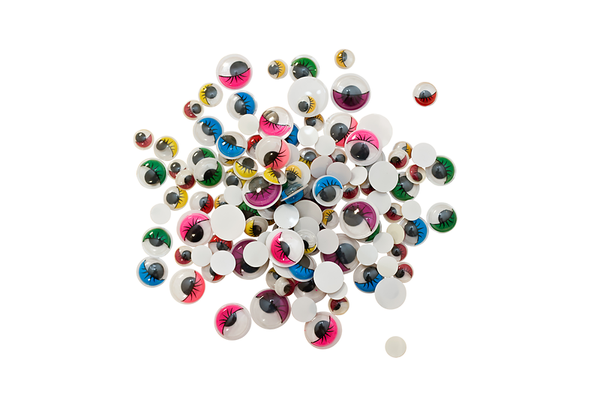 Wackelaugensortiment, 4 Designs, 9,5 - 19 mm, 500 Stück