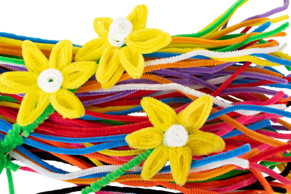 ELVIRAS Pfeifenputzer Mix, 120 cm lang, Ø 3 mm, farbig sortiert, 100 Stück