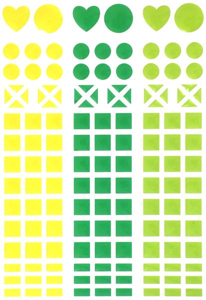 Mosaik-Sticker, apfelgrün/smaragd/limone Mosaik-Sticker, apfelgrün/smaragd/limone