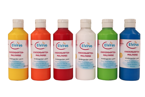 Kindergartenfarbe, Malfarbe, Acrylfarbe, Farben-Set, Buntes Pigment