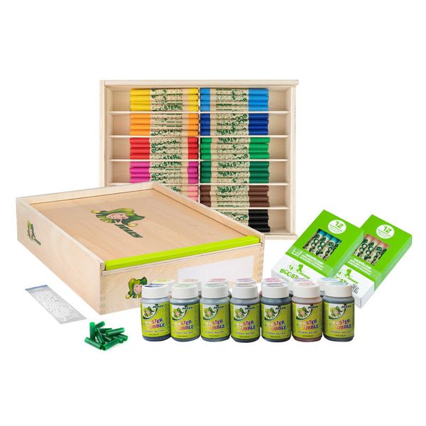 Schmincke, Ahornholz, Holzkiste, Markerset, Pinsel