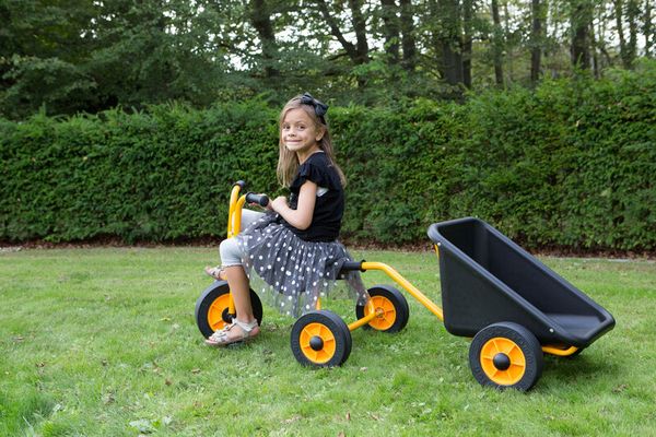 Kinder-Trike, Pedal-Trike, Gelb-Schwarz, Tagesauflaufwagen, Spielzeugwagen
