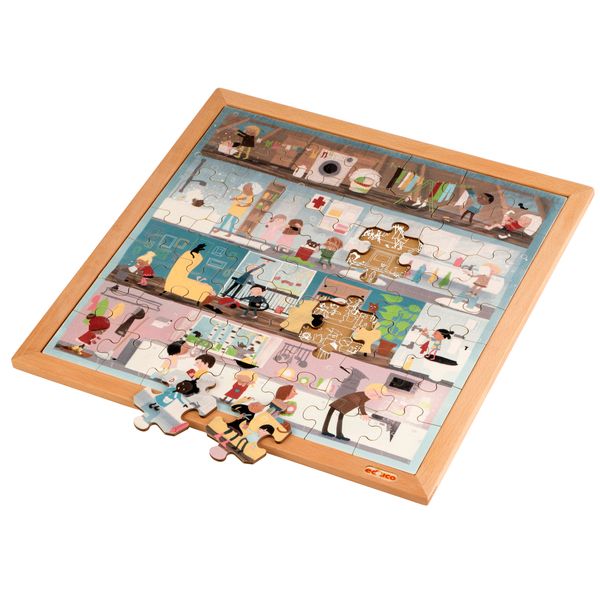 puzzle, jigsaw, puzzle-frame, multicolor, frame