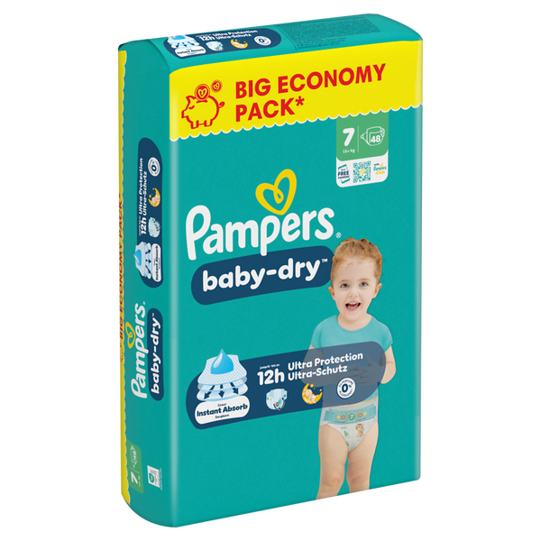 PAMPERS Baby Dry Windeln Größe 7 Extra Large 15+ kg, Packungsgröße wählbar