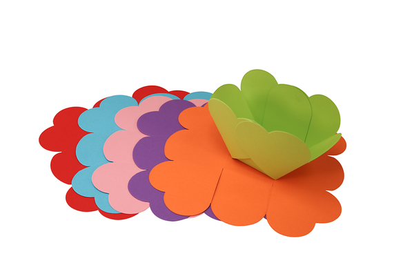 sticky notes, Papiernotizen, bunt, Blütenform, Seitenmarker