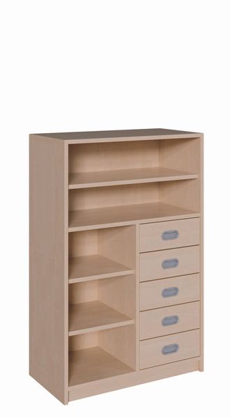 Bücherregal, Regal, Holz, Schubladen, Schränkchen