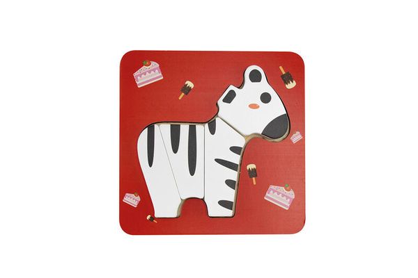 8 Bambini Puzzle + Aufbewahrungsregal, Holz, ab 2 Jahre
