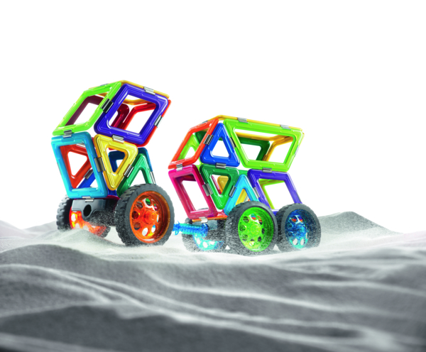 Kunststoffspielzeug, Magnetbausteine, Sandspielzeug, Farbige Bausteine, Kleinsortierte Fahrzeuge