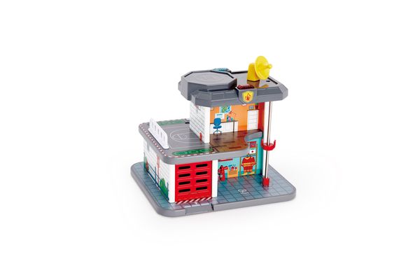 HAPE Eisenbahn-Ergänzungsset Notfall-Hauptquartier, (LxBxH): 86,4 x 80 x 22,9 cm, ab 3 Jahre