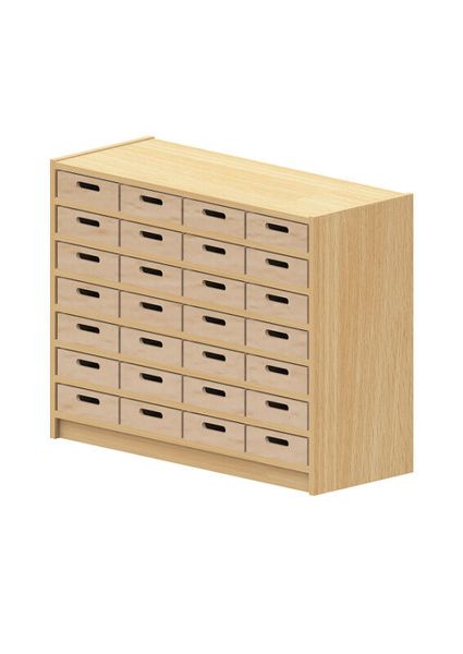 BasicPlus Unterschrank mit 28 Eigentumskästen, 6 feste Böden, B: 102 cm