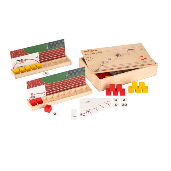 Laufbahnspiel, Steine, Holzspielzeug, Zugreifen, Zielscheibe