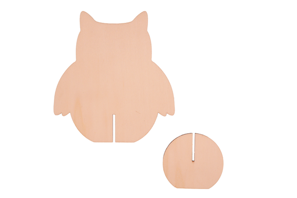 Holzeulen, 13 cm Höhe, 6 Stück (SONDERANGEBOT)