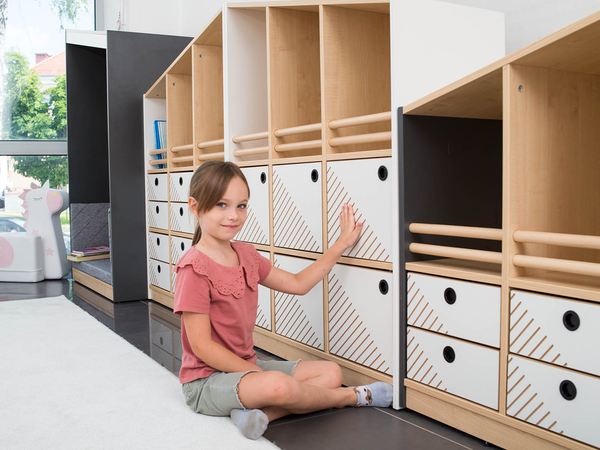Kleiderschrank, Kinderzimmer, Regal, Holzregal, Aufbewahrungslösung
