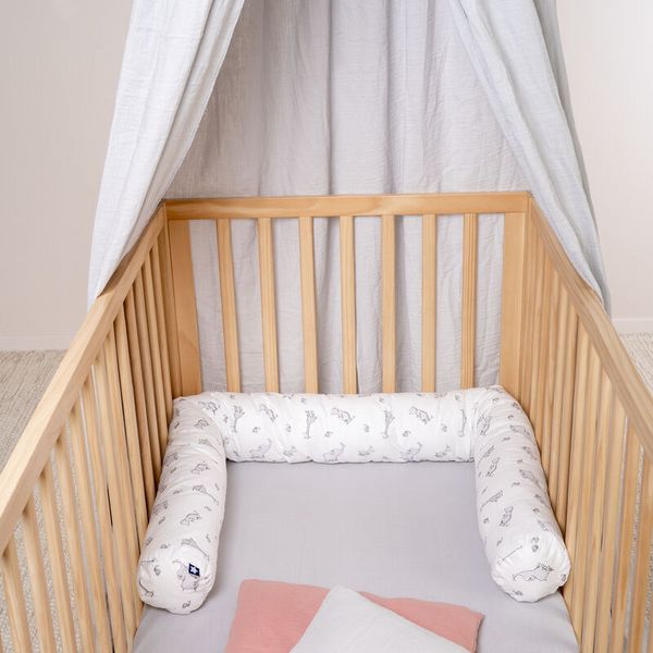 Babybett, Kinderbett, Gitterbett, Bezug, Baldachin
