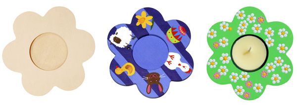 Teelichthalter Blume, 3 Stück (SONDERANGEBOT)