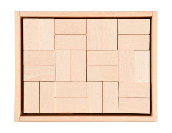 Holz block puzzle, Holzspielzeug, Holzbausteine, Holzrahmen, Naturholz