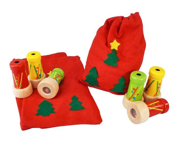 Holzspielzeug, Stempel, Klebestempel, Rotes Stoffset, Weihnachtsdeko