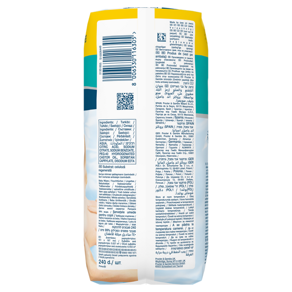 PAMPERS 99% Water Feuchttücher, 4x60Stk.