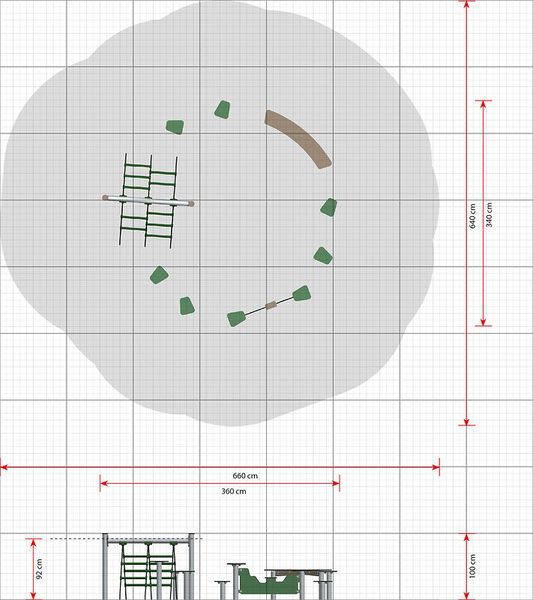 Hindernisparcours, O-Form