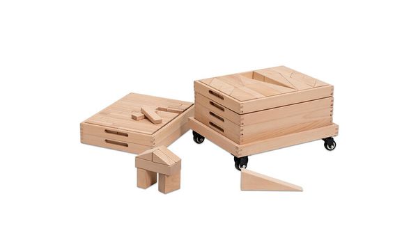 BETZOLD Bausteinwagen mit 6 Fächern, Baustein-Set wählbar