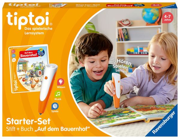 RAVENSBURGER tiptoi® Starter-Set: Stift und Wörter-Bilderbuch "Auf dem Bauernhof", ab 4 Jahre RAVENSBURGER tiptoi® Starter-Set: Stift und Wörter-Bilderbuch "Auf dem Bauernhof", ab 4 Jahre
