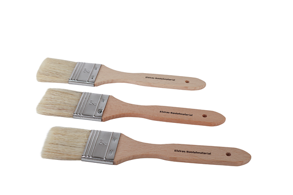 Pinsel, Flachpinsel, Holzgriff, Kunststoffborsten, Malwerkzeug