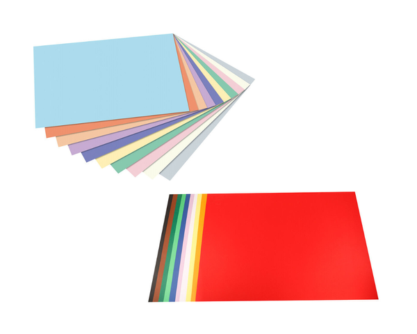 FOLIA Tonpapier Grund- und Pastellfarben, 130 g/m², A4, 200 Bogen, 20-farbig sortiert