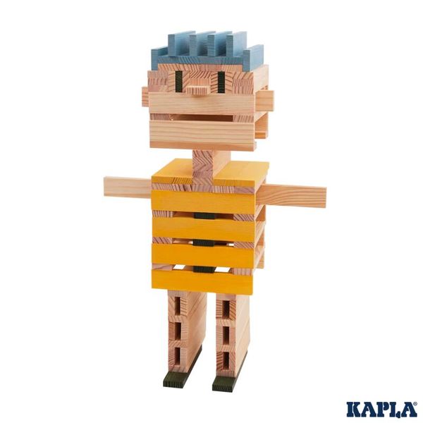 KAPLA 120er Bausteine Box -  Natur, Hellblau, Gelb, Grün KAPLA 120er Bausteine Box -  Natur, Hellblau, Gelb, Grün