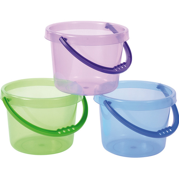 Transparenter Eimer, 12 cm, 6 Stück Transparenter Eimer, 12 cm, 6 Stück