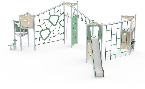 großes Klettergerüst Brandon mit Rutsche großes Klettergerüst Brandon mit Rutsche