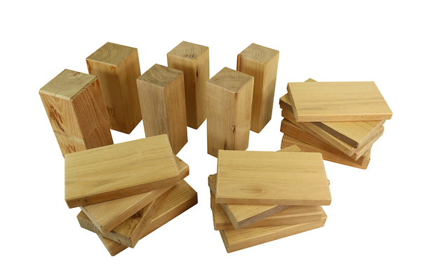 Holzbausteine, Bausteine, Naturholz, Holzplatten, Bauteile