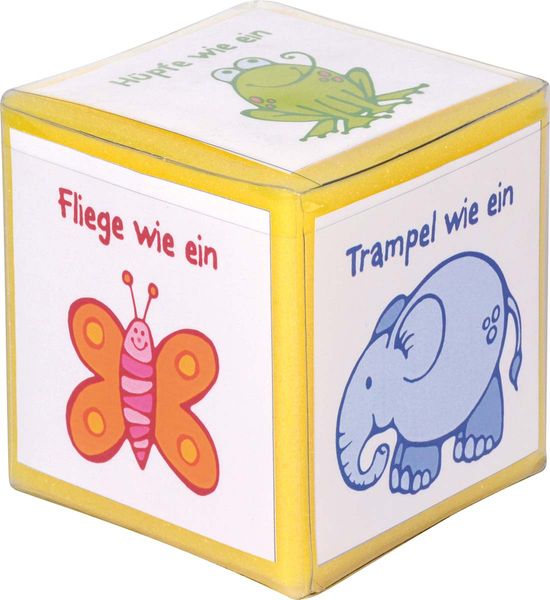 Lernwürfel, Würfel, Kinderspielzeug, Tiermotiv, Farbig